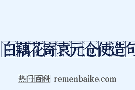白藕花寄袁元仓使造句是什么意思的图片